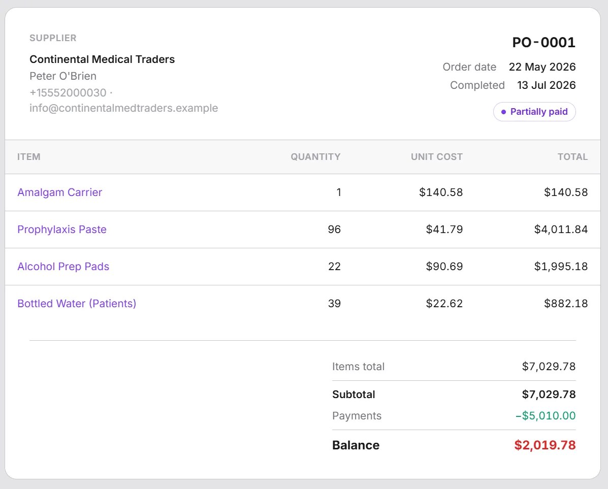 Purchase order